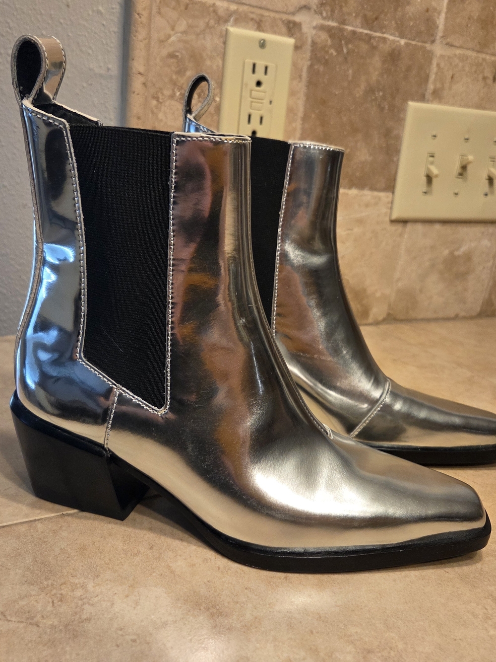 rag & bone Joni Chelsea Metallic Ankle Boots